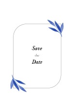 Save the Date Feuille aquarelle bleu