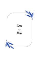Save the Date Feuille aquarelle bleu Save the Date Feuille aquarelle bleu