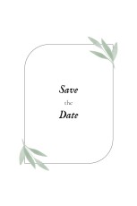 Save the Date Feuille aquarelle vert