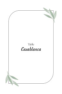 Marque-table mariage sans photo feuille aquarelle vert Marque-table mariage sans photo feuille aquarelle vert