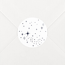 Stickers pour enveloppes naissance Constellation Blanc
