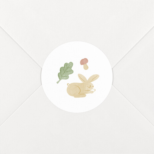 Stickers pour enveloppes naissance Petit mobile forêt - Vue 1