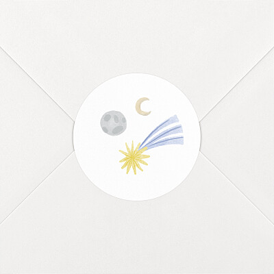 Stickers pour enveloppes naissance bleu petit mobile céleste Stickers pour enveloppes naissance bleu petit mobile céleste