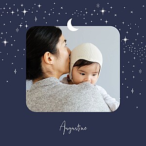 Faire-part de naissance classique constellation (4 pages) bleu Faire-part de naissance classique constellation (4 pages) bleu