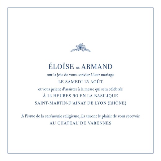 Faire-part de mariage Nature chic bleu - Page 3 Faire-part de mariage Nature chic bleu - Page 3
