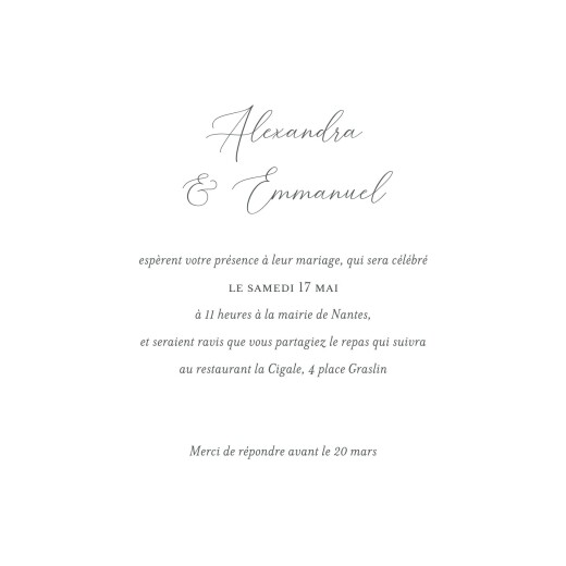 Faire-part de mariage Bucolique (couronne) 4 pages Bleu - Page 3 Faire-part de mariage Bucolique (couronne) 4 pages Bleu - Page 3