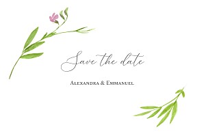Save the date bucolique rose Save the date bucolique rose