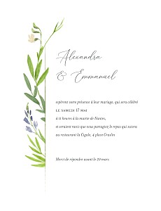 Faire-part de mariage le collectif bucolique (graphique) bleu Faire-part de mariage le collectif bucolique (graphique) bleu