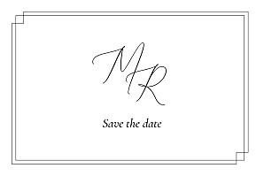 Save the date classique élégance noir Save the date classique élégance noir