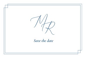 Save the date bleu élégance bleu Save the date bleu élégance bleu
