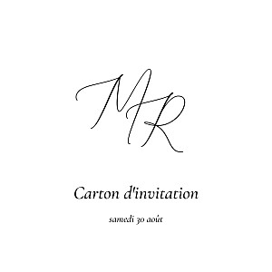 Carton d'invitation mariage le collectif élégance noir Carton d'invitation mariage le collectif élégance noir