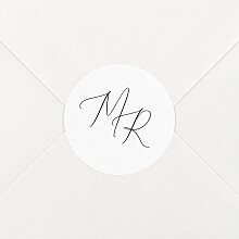 Stickers pour enveloppes mariage Élégance noir