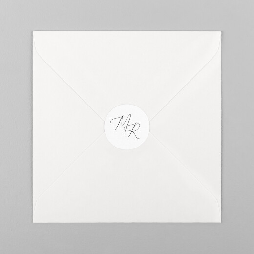 Stickers pour enveloppes mariage Élégance noir - Vue 2