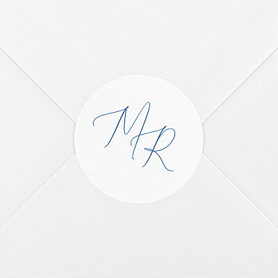 Stickers pour enveloppes mariage bleu élégance bleu Stickers pour enveloppes mariage bleu élégance bleu