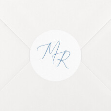 Stickers pour enveloppes mariage Élégance bleu