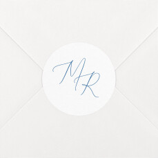 Stickers pour enveloppes mariage Élégance bleu Stickers pour enveloppes mariage Élégance bleu