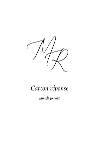 Carton réponse mariage le collectif élégance (portrait) noir Carton réponse mariage le collectif élégance (portrait) noir