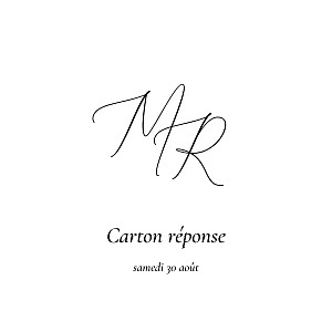 Carton réponse mariage le collectif élégance noir Carton réponse mariage le collectif élégance noir