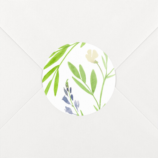 Stickers pour enveloppes mariage Bucolique bleu - Vue 1