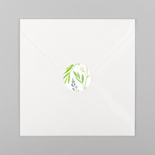 Stickers pour enveloppes mariage Bucolique bleu - Vue 2