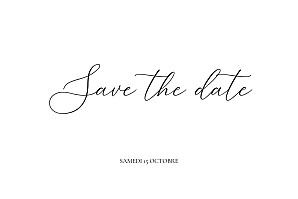 Save the date classique notre lieu blanc Save the date classique notre lieu blanc