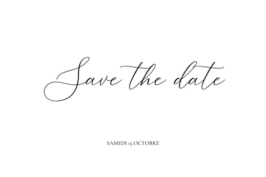 Save the Date Notre lieu blanc - Recto