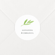 Stickers pour enveloppes mariage Bucolique blanc