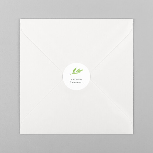 Stickers pour enveloppes mariage Bucolique blanc - Vue 2