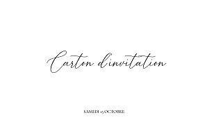Carton d'invitation mariage le collectif notre lieu (paysage) blanc Carton d'invitation mariage le collectif notre lieu (paysage) blanc