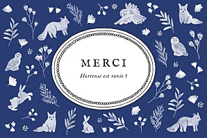 Carte de remerciement avec photo clairière marine Carte de remerciement avec photo clairière marine
