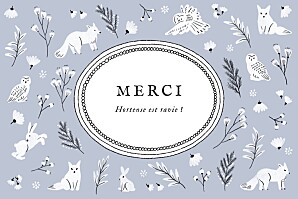 Carte de remerciement bleu clairière bleu clair Carte de remerciement bleu clairière bleu clair