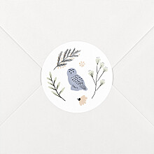 Stickers pour enveloppes naissance Clairière Beige