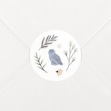 Stickers pour enveloppes naissance Clairière Beige