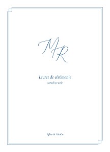 Couverture livret de messe mariage le collectif elégance bleu Couverture livret de messe mariage le collectif elégance bleu