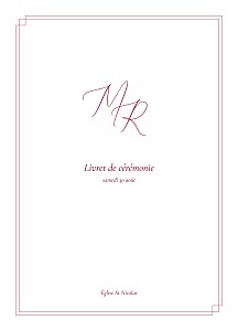 Couverture livret de messe mariage rouge elégance rouge Couverture livret de messe mariage rouge elégance rouge