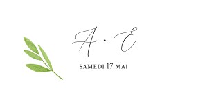Marque-place mariage sans photo bucolique vert Marque-place mariage sans photo bucolique vert