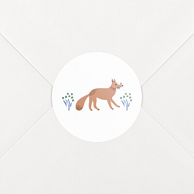 Stickers pour enveloppes naissance bleu liberty renard bleu Stickers pour enveloppes naissance bleu liberty renard bleu