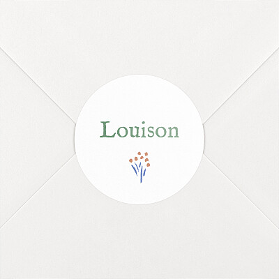 Stickers pour enveloppes naissance bikini sous la pluie liberty renard bleu Stickers pour enveloppes naissance bikini sous la pluie liberty renard bleu