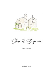 Couverture livret de messe mariage avec photo notre lieu blanc Couverture livret de messe mariage avec photo notre lieu blanc