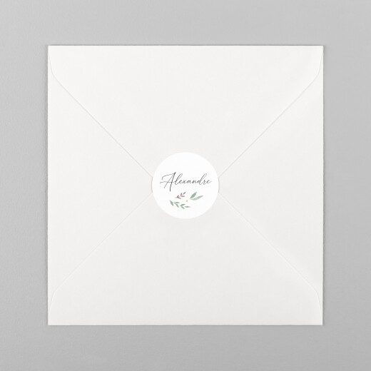 Stickers pour enveloppes naissance Douce nuit blanc - Vue 2 Stickers pour enveloppes naissance Douce nuit blanc - Vue 2
