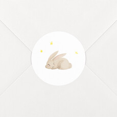 Stickers pour enveloppes naissance Douce nuit blanc