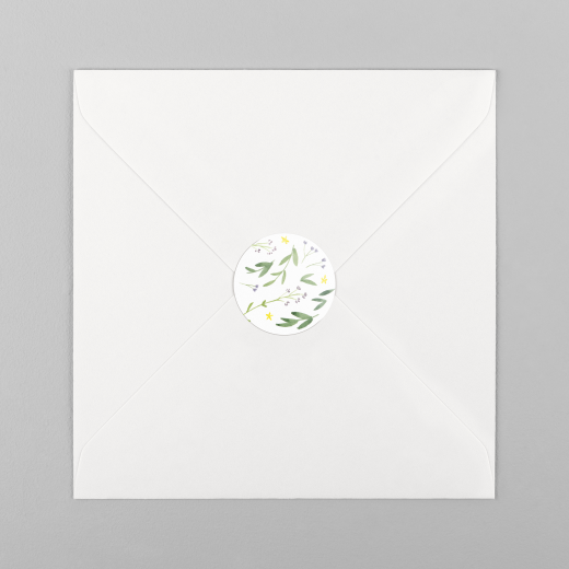 Stickers pour enveloppes naissance Danse de printemps Vert - Vue 2