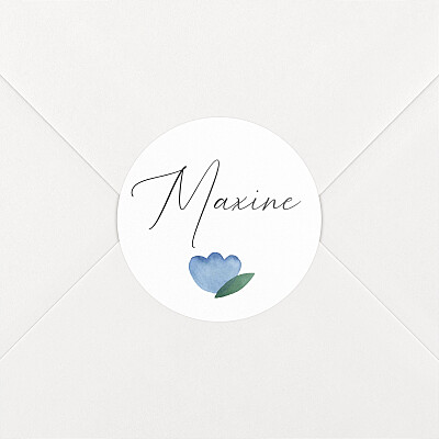 Stickers pour enveloppes naissance classique jardin fleuri rose Stickers pour enveloppes naissance classique jardin fleuri rose