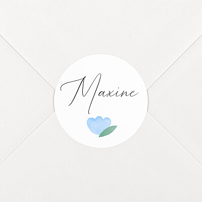 Stickers pour enveloppes naissance rose jardin fleuri orange Stickers pour enveloppes naissance rose jardin fleuri orange