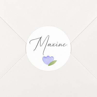 Stickers pour enveloppes naissance violet jardin fleuri violet Stickers pour enveloppes naissance violet jardin fleuri violet