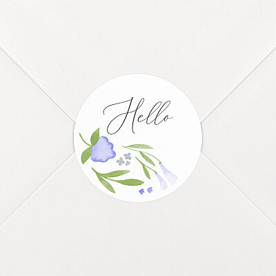 Stickers pour enveloppes naissance violet jardin fleuri violet Stickers pour enveloppes naissance violet jardin fleuri violet