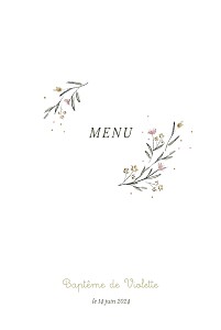 Menu de baptême garçon lovely baby bleu Menu de baptême garçon lovely baby bleu
