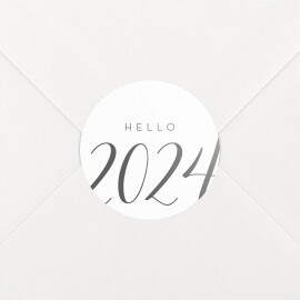 Stickers pour enveloppes vœux Little big year hello