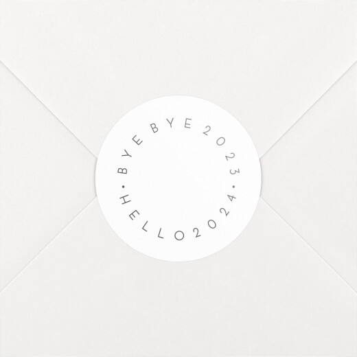 Stickers pour enveloppes vœux Hello goodbye blanc - Vue 1 Stickers pour enveloppes vœux Hello goodbye blanc - Vue 1