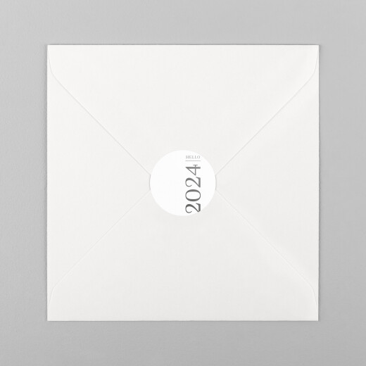 Stickers pour enveloppes vœux Happy year hello - Vue 2